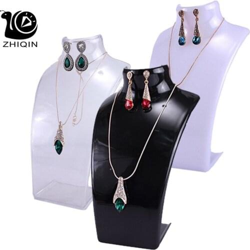 Wholesale 5pcs Mannequin Earrings Necklace Jewelry Pendant Jewelry Display Stand Decorate Organizer Holder Shelf 20.5*13*7.5CM