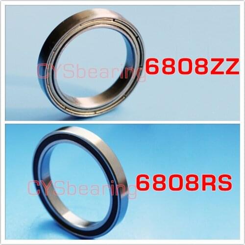 Thin Wall Deep Groove Ball Bearing 6808ZZ 40x52x7Mm 6808 Rubber Sealing Cover S6808RS S6808ZZ Stainless Steel