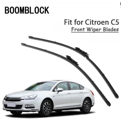 BOOMBLOCK 2PCS High Quality Front Windshield Wiper Blades For 2001-2017 Citroen C5 MK1 MK2 Accessories