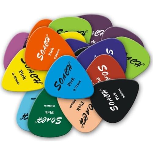 SOACH brand 10pcs/Lot 0.71mm Acoustic guitar picks pattern parts guitar accessories&Ukulele parts pick Music Picks Plectrum