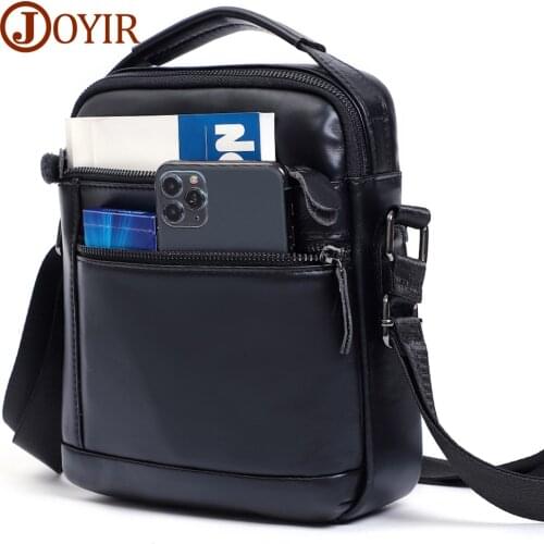 JOYIR Brand Genuine Leather Crossbody Bags for Men Casual Shoulder Messenger Bags Fashion Men 's Handbag High Quality Male Bag