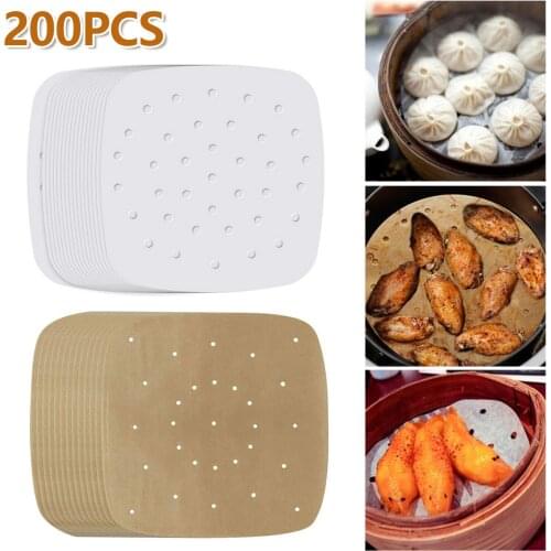 Heat-Resistant Non-stick Parchment Baking Cooking Paper Sheets Liners with Holes for Air Fryer Cake Pan 8.5in kitchen tools