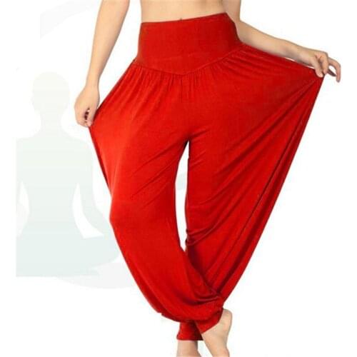 Hot Sale Women Long Pants Yoga Model Dancing Trousers Wide Belly Dance Comfy Pants 16 Colors Bloomers Sport Pants 651417