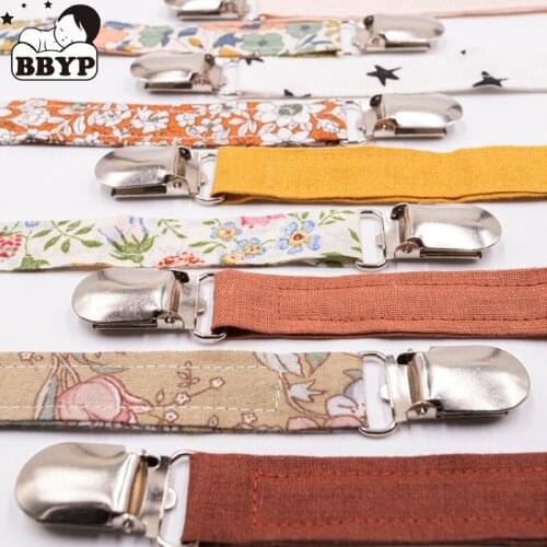 10pcs Baby Pacifier Clip Chain Cotton Linen Holder Pacifier Soother Clips Leash Belt Nipple Holder For Infant Feeding Bulk