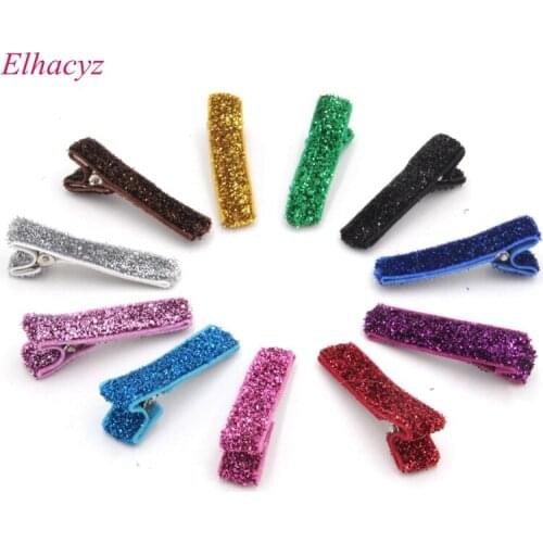 11pcs/lot 45mm Small Cute Solid Hairclip Whole Wrapped Safety Hair Clips Kids Hairpins Handmade DIY Hair Accessories
