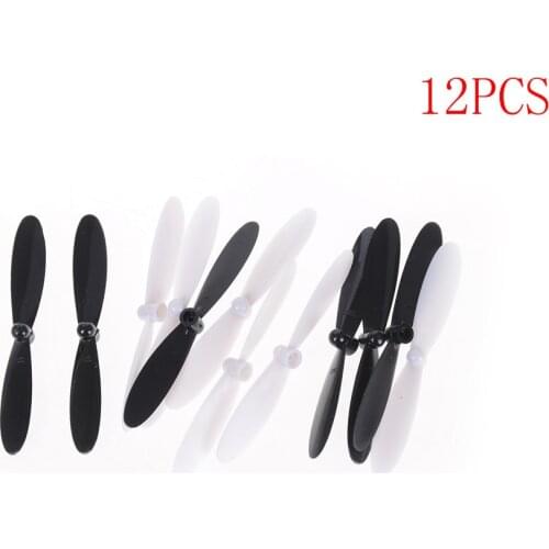 12Pcs/lot 55MM long Propeller For HUBSAN X4 H107 H107C H107D Quadcopter Black&White