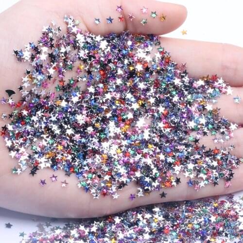 3mm 40g 10000pcs Pentagram Acrylic Rhinestone Mobile Phone PC Car Art Diy Decal Stickers Crystal Beads For Handicraft Decoration