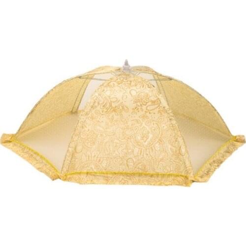 Anti-Mosquitoes & Flies Dish Cover Household Dust-Proof Table Meal Table Cover Bowl Dish Mesher Folding Removable Washable