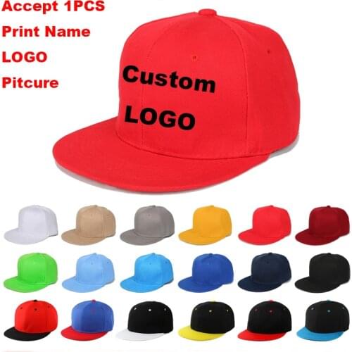 Custom Logo Print Snapback Cap Fashion Outdoor Sunshade Hat 27 Colors Breathable Logo Hip Hop Fitted Hats For Men Women Casquet