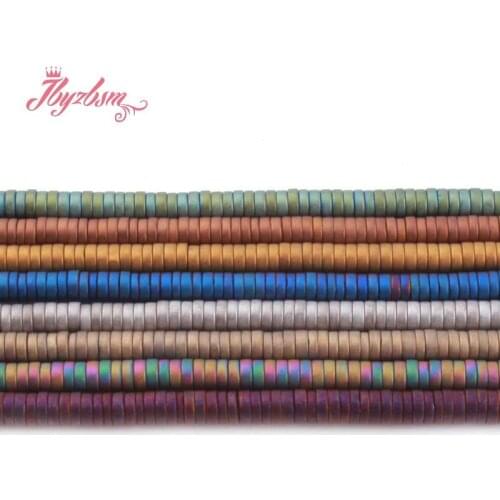 1x3mm Natural Hematite Bead Forst Rondelle Button Stone Beads For Jewelry Making DIY Necklace Bracelet Loose Strand 15"