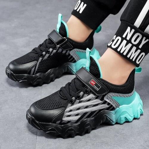 Children Sneakers Fashion Casual Breathable Mesh Breathable Light Non-Slip Sports Shoes For Boys Running Kids Running Sneakers