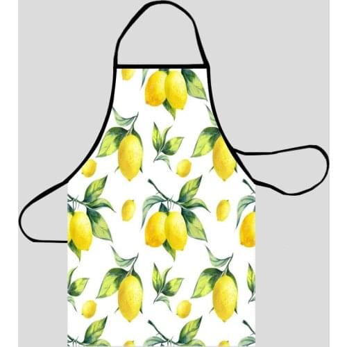 Lemon Fruit Apron Grill Kitchen Chef Apron Professional for BBQ, Baking, Cooking for Men Women 68X95cm and 50X75cm