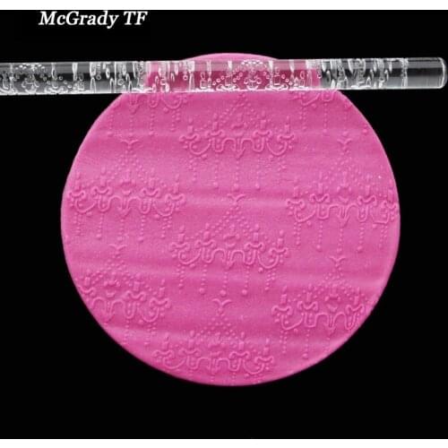 Cake Tools Droplight Fondant Rolling Pin for Cupcake Design Acrylic Fondant Cake Decorating Polymer Clay Tools Rolling Pin