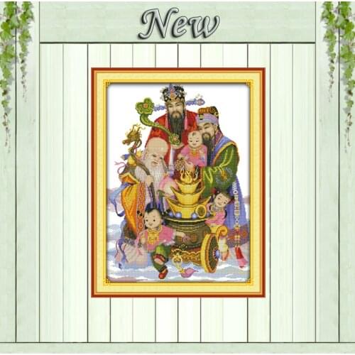 The Lucky Stars longevity fairy diy painting counted printed on canvas DMC 11CT 14CT Cross Stitch kit embroidery needlework Sets