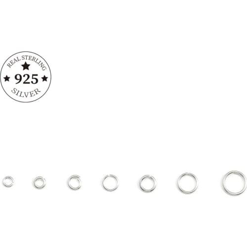 925 Sterling Silver Findings 20pcs Open Jump Rings Split Ring Connectors For Key Chains DIY Jewelry Making Findings Accessories