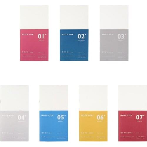 Creative classic travel notebook refilling inner paper core:grid,line,blank,monthly weekly planner,project,traveler journal