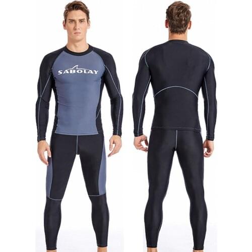 Swimwear Adult Beach Sun Protection Swimsuit One Piece Rash Guard With Sleeves Diving Men Swimming Surfing Swimsuit Long Sleeve