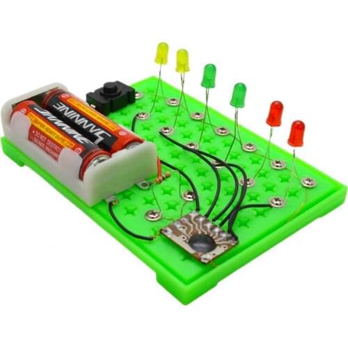 Flash Lamp Easy to Assembly Students Supplies ABS Electronic Kit Flash Lamp for Student Board Games Antistress Toys for Children