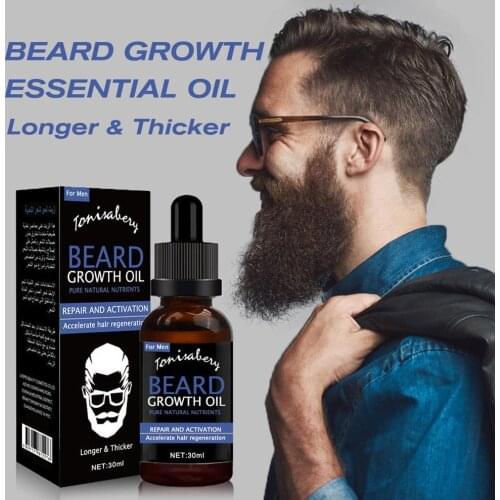 Growth Beard Oil Grow Beard Thicker & More Full Thicken Hair For Men Treatment Beard Oil Care Grooming Beard Beard C8L0