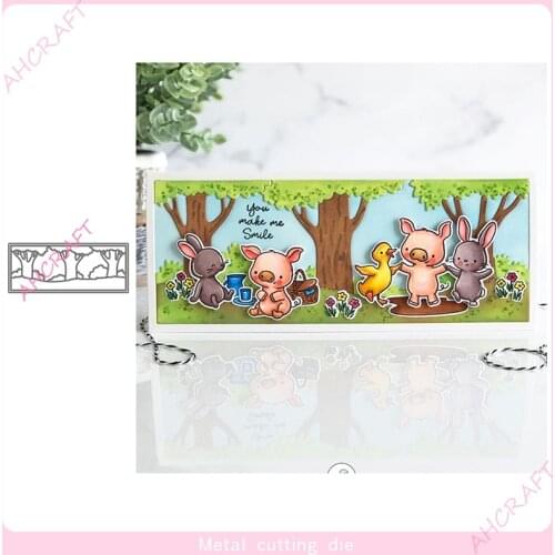 Long Forest Frame Metal Cutting Dies for DIY Scrapbooking Photo Album Decorative Embossing Paper Card Crafts Die 2021