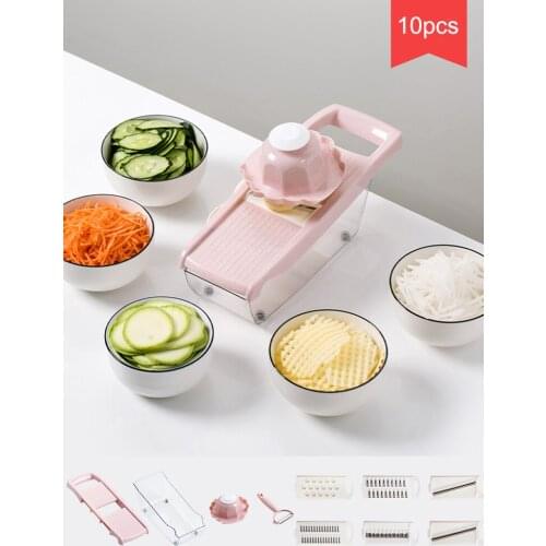 Multifunctional Vegetable Cutter Kitchen Cutting Vegetable Artifact 6 Blade Cutter Household Wire Cutter Potato Wire Wiper