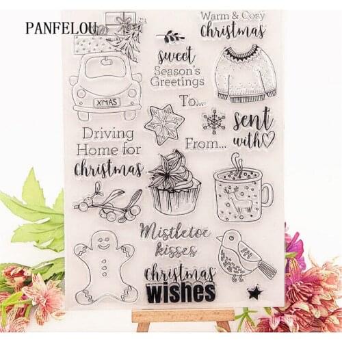 PANFELOU 15.5*21.5 Winter gift Transparent Clear Silicone Stamp/Seal DIY scrapbooking/photo album Decorative clear stamp sheets