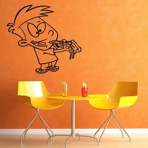 Pizza Wall Decal Pizzeria Wall Décor Vinyl Wall Stickers Pizza Window Decal Removable Dining Room Decoration Accessories C239