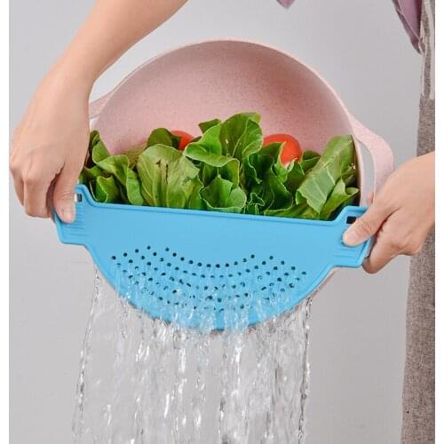 Plastic Pot Drain Pan Strainer Funnel Strainers Water Filters Liquid Drainer Fruit Vegetable Wash Colander Kitchen Gadgets 2021