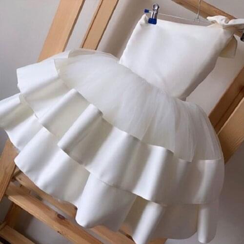 Childrens wear girl V-neck flower print temperament noble princess suit host performance dress vest dress