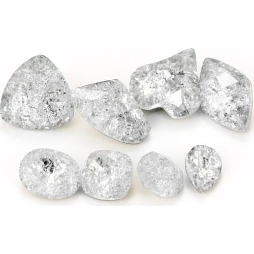 Clear Ice Crystal Stones Small Size Nails Decoration Rhinestones New Pointback Glass Strass Nails Glue Loose Stones