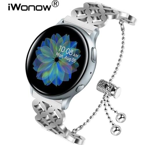 Women Jewelry Watchband 20mm for Samsung Galaxy Watch 42mm / Active 2 40mm 44mm / Gear Sport / S2 Classic Band Active2 Strap