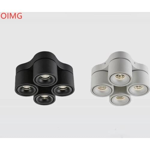 Dimmable Super Bright Folding Rotating LED Downlights 40W 60W 80W COB LED Ceiling Spot Light AC85-265V Wall Lamp Indoor Lighting