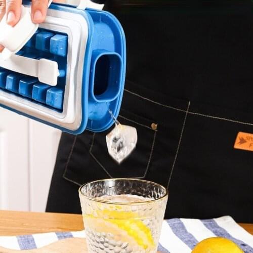 Folding Ice Ball Box Mould Silicone Ice Tray Cube Maker 36-cell Mold Whiskey Tools Quick-freezing Water Bottle Kitchen Gadgets