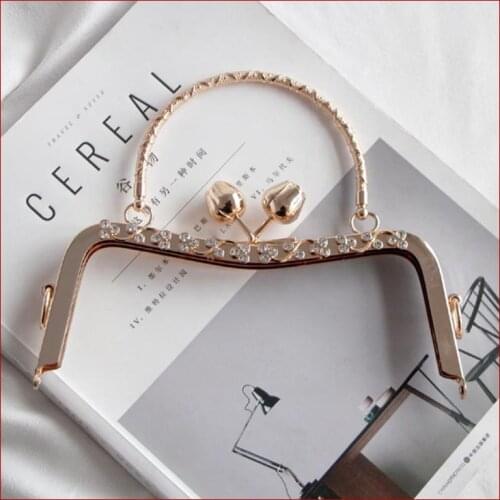 SMTA 2018 Bronze DIY Purse Handbag Handle Coins Bags Metal Kiss Clasp Lock Frame 7/11/14/16.5/18/20/21/28cm