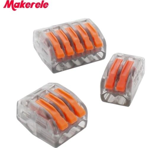 Universal Compact Wiring conector terminal block connectors terminator Wire Connector Opaque transparent AWG 28-12 Makerele