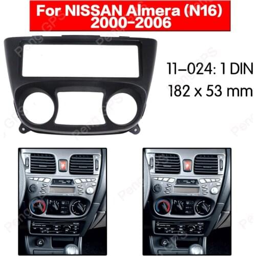 1din Car Radio stereo Fitting installation fascia For NISSAN Almera (N16) 2000-2006 Stereo Frame Fascias Panel Facia DVD CD Dash