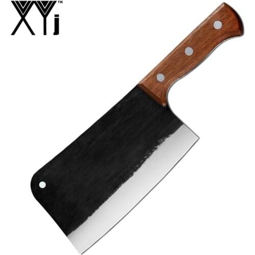 XYj Stainless Steel 7 Inch Handmade Forged Kitchen Chopping Knife Multi-Function Practical Anti-Rust Kitchen Cooking Accessory