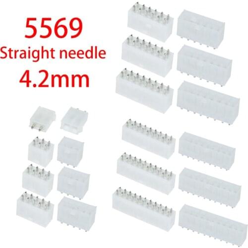 10pcs/lot NEW Original 5569 straight pin holder 4.2mm pitch connector 2p4p4p6p8p10p-24p straight pin connector socket