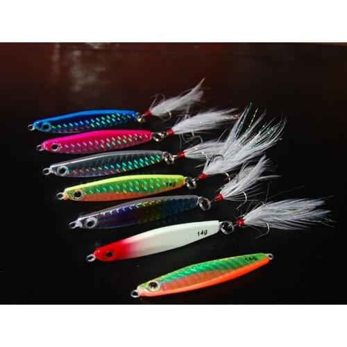 5PCS Deep sea Fishing Spoon Lure Metal Jig Jigbait Jigging spoon Hook Spinner baits 10g 14g 21g 28g Free shipping