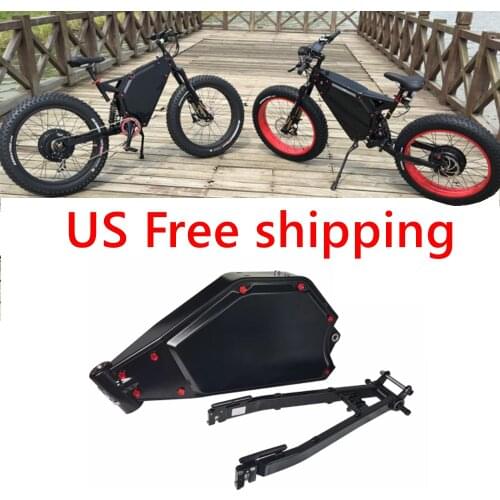 US Freeshipping Enduro Ebike Frame Black Electric NBEbike Frame for 3000W 5000W 8000W Electric Bicycle Waterproof Inside Battery