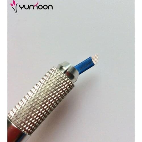 Free Shipping 100pcs/lot 12pin Blades Eyebrow Tattoo Blades For Permanent Makeup Microblading Manual Pen