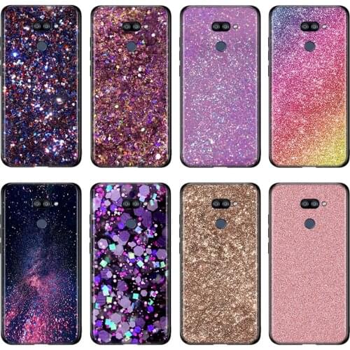 Gold Pink Glitter Print For LG K22 K71 K61 K51S K41S K30 K20 2019 Q60 V60 V50 V40 V35 V30 G8 G8S G8X ThinQ Phone Case