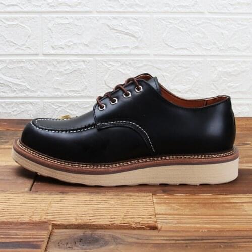 Spring Autumn Vintage British Wings Men Casual Shoes Handmade Tooling Ankle Boots Lace-up Breathable Platform Shoes Men Designer