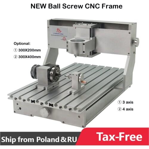 CNC Frame Ball Screw 3/4 Axis Aluminum Lathe for CNC 3020 3040 Engraving Milling Machine Wood Metal Router