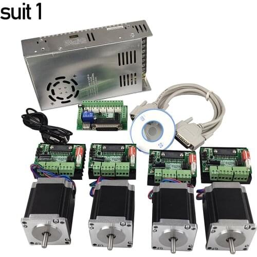 CNC kit , Nema23 76mm3A stepping motor + CNC 4-axis TB6560 stepping motor driver + 250W power supply