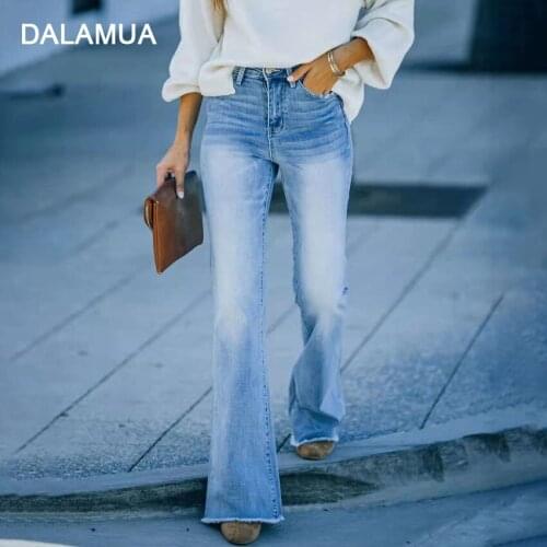 DALAMUA Women's Flared Jeans