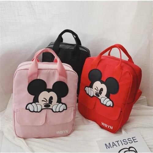 Disney Mickey kindergarten school bag children cartoon backpack 3-6 years old boy girlcute travel backpack