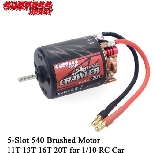 SURPASS HOBBY 5-Slot 540 Brushed Motor 11T/13T/16T/20T for HSP HPI tamiya FS Kyosho Yokomo WLtoys 1/10 RC Car