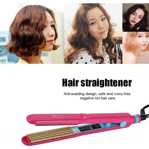 Electric Corn Perm Splint Hair Straightener Salon Home Hair Curler Crimper Multifunctional Hair straightener Curling Iron