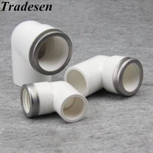 1pcs Female Thread Elbow Connector PVC Inner Dia 20 mm*1/2"25*1/2"25*3/4"32*1/2"32*3/4"32*1" PVC Pipe Fitting Adapter Irrigation